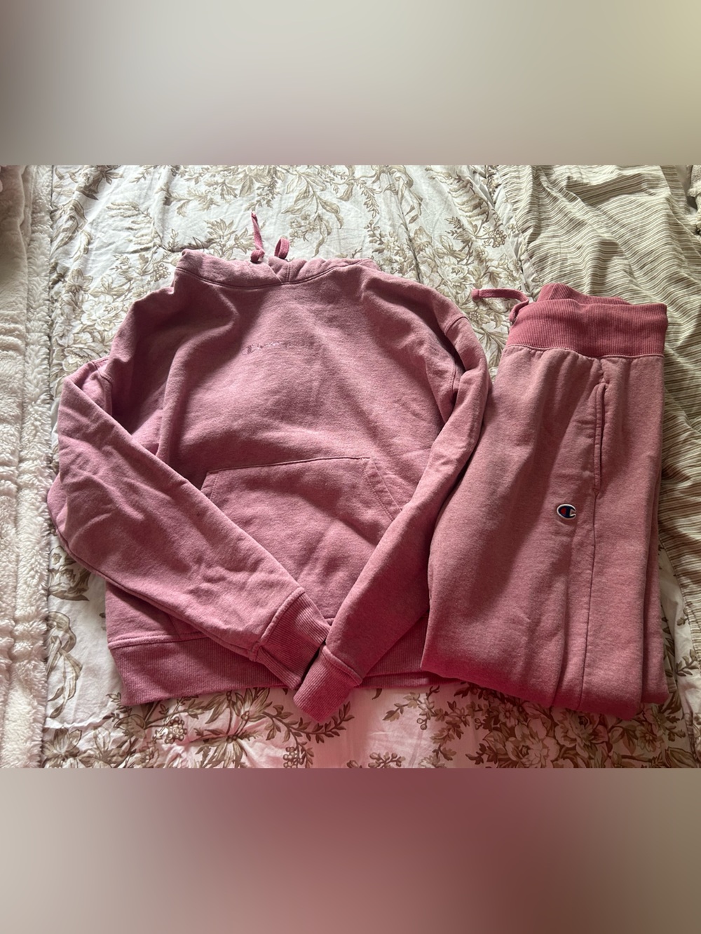 Champion Pink Fleece Hoodie & Jogger Set